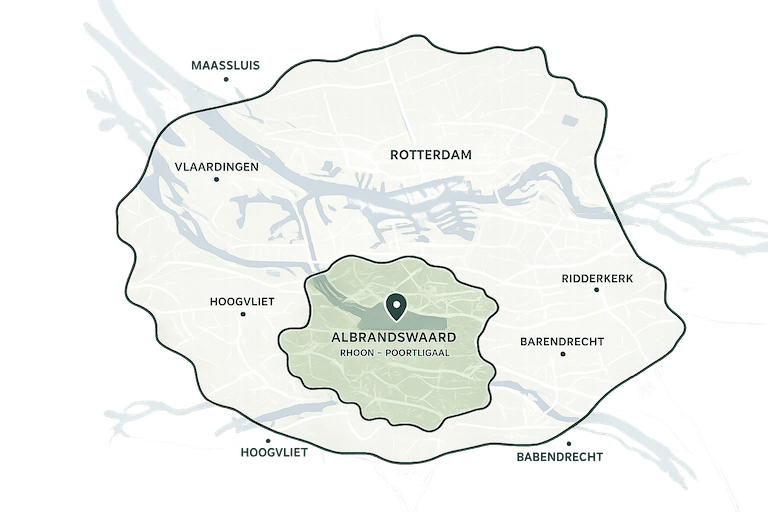 kaart werkgebied de glasbroers
